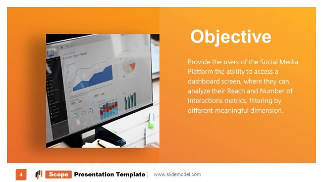 Objectives Presentation Slide with Text & Image