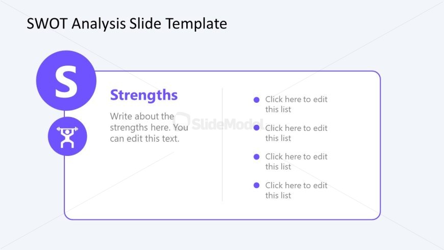 Free SWOT Template - Strength Slide
