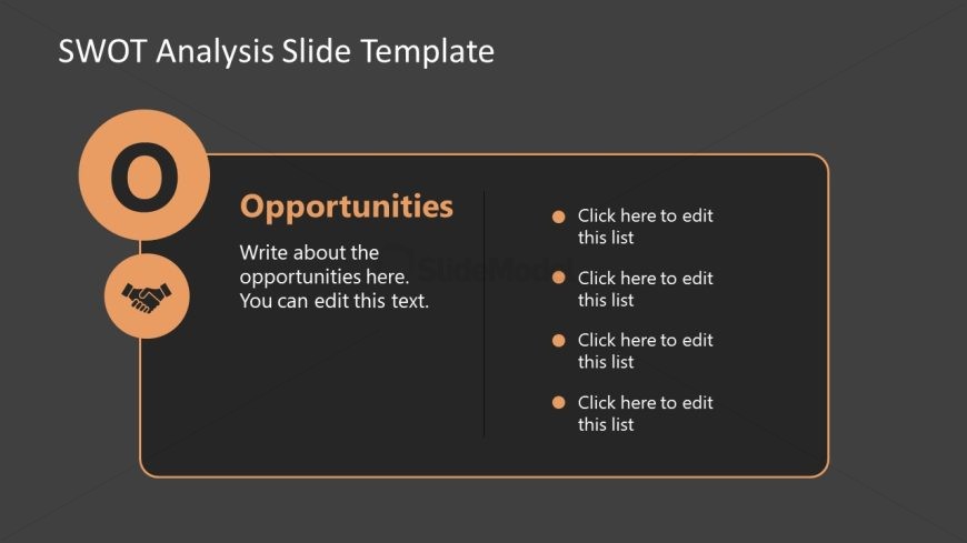 Free SWOT Analysis Template - Opportunities Slide