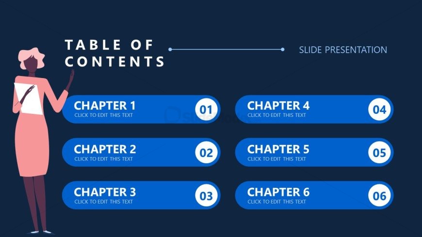 PPT Table of Content Slide Template - Free PowerPoint Slides
