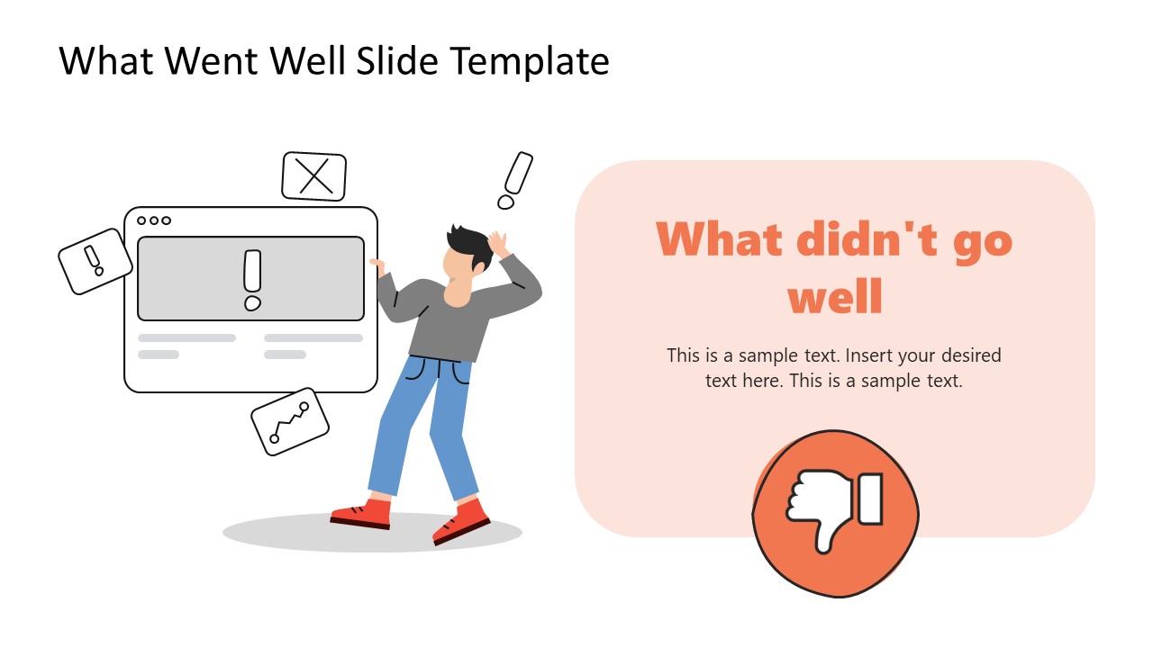 Free Editable What Did Not Go Well Slide Template