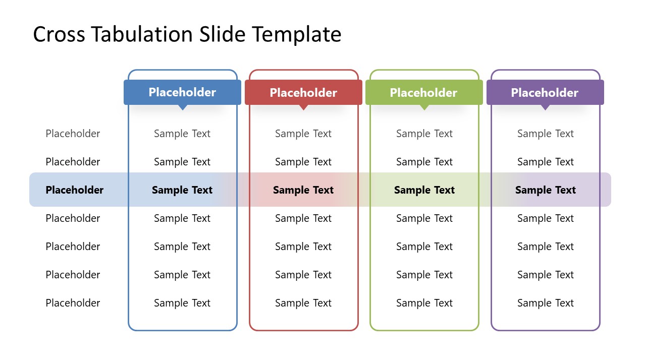 Editable Crosstabs Diagram for Presentation