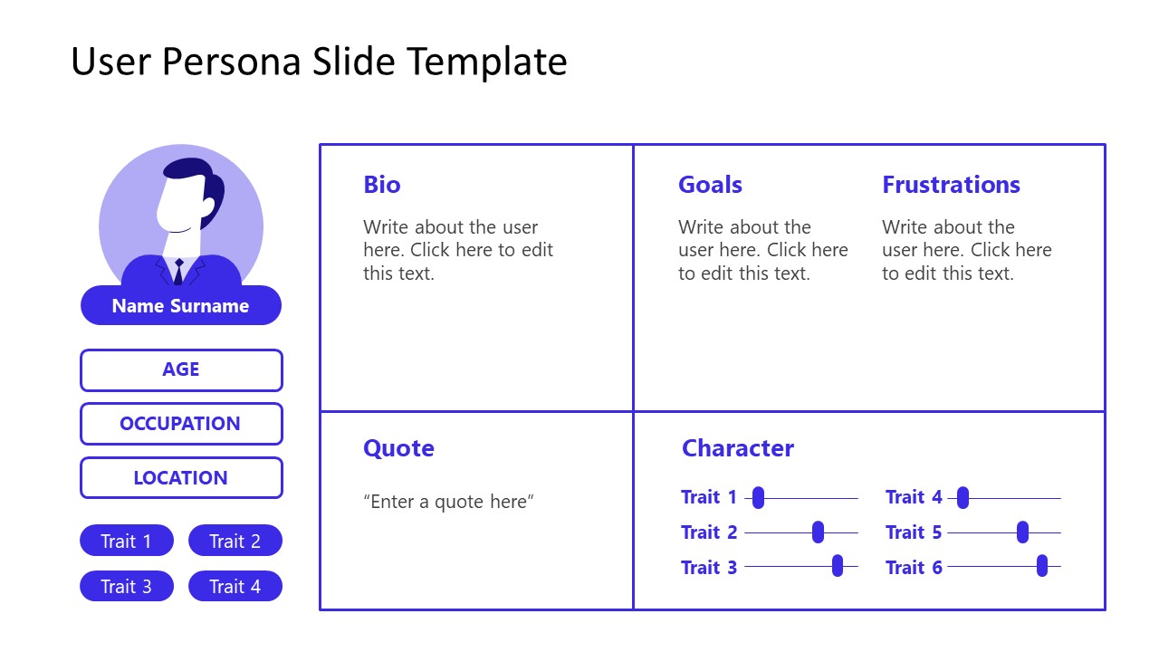 Editable User Persona Presentation Template