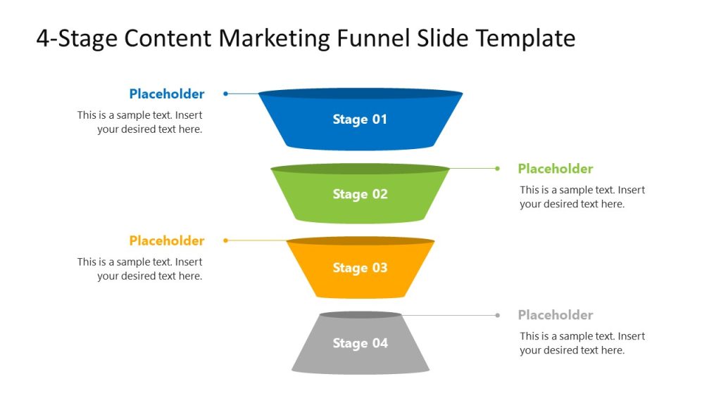 Free 4-Stage Content Marketing Funnel Slide PPT Template - SlideModel