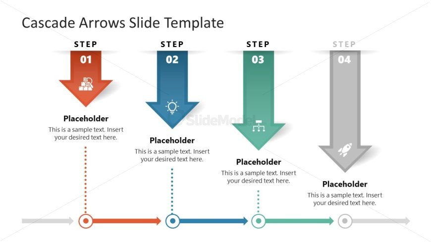 Free Cascade Arrows Template for Presentation