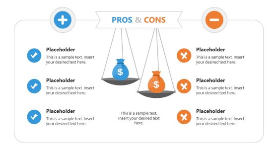 Weighing Machine Inforgaphic Slide for Pros & Cons Presentation