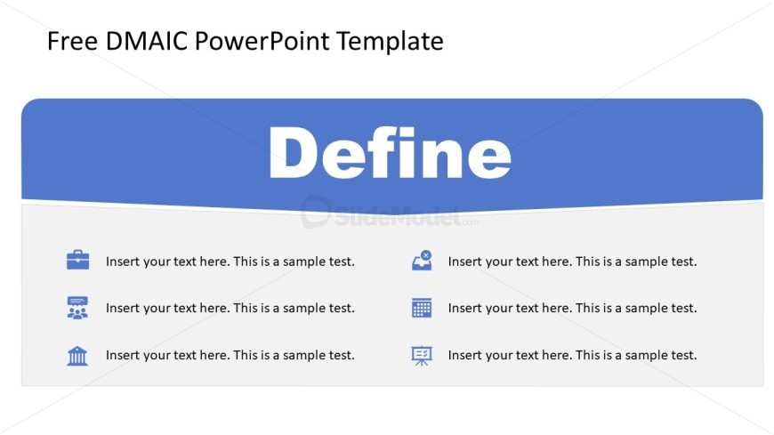 Free Define Slide Template for DMAIC Presentation