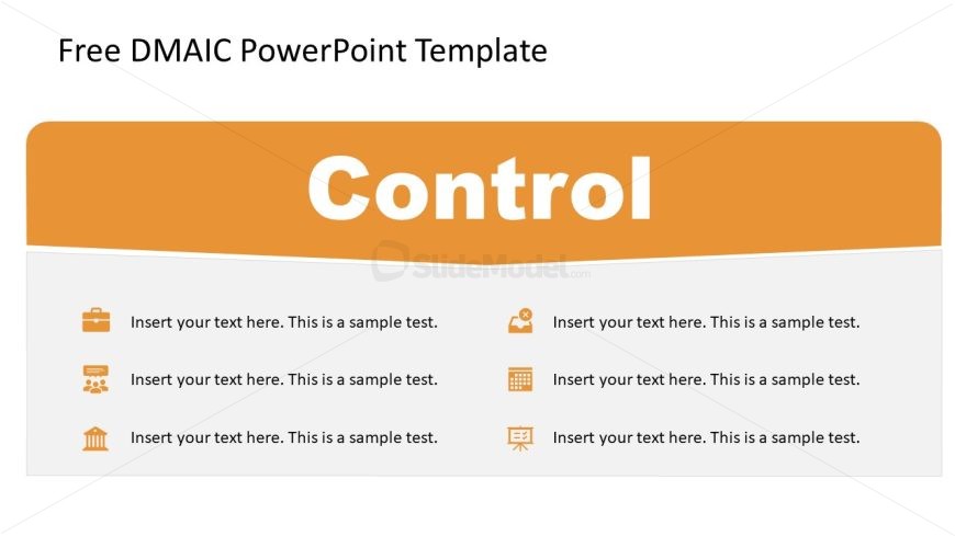 Editable Free Control Slide for DMAIC Template