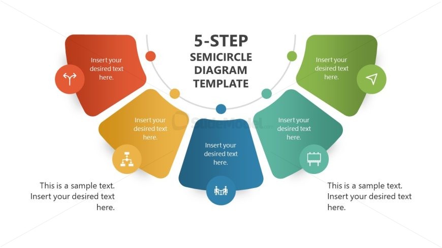 Free 5-Step Semicircle PPT Template
