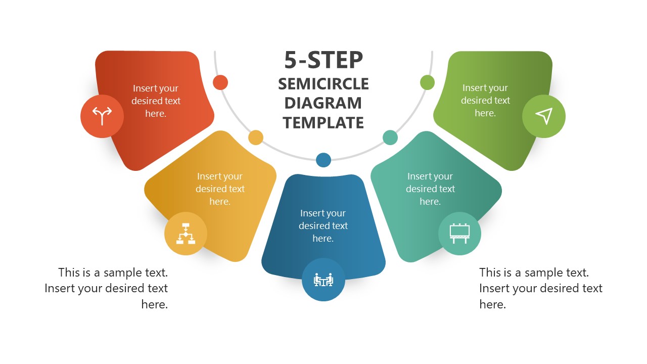 Free 5-Step Semicircle PPT Template