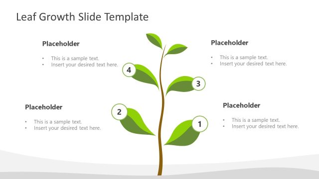 Free 4-Item Leaf Growth PowerPoint Template