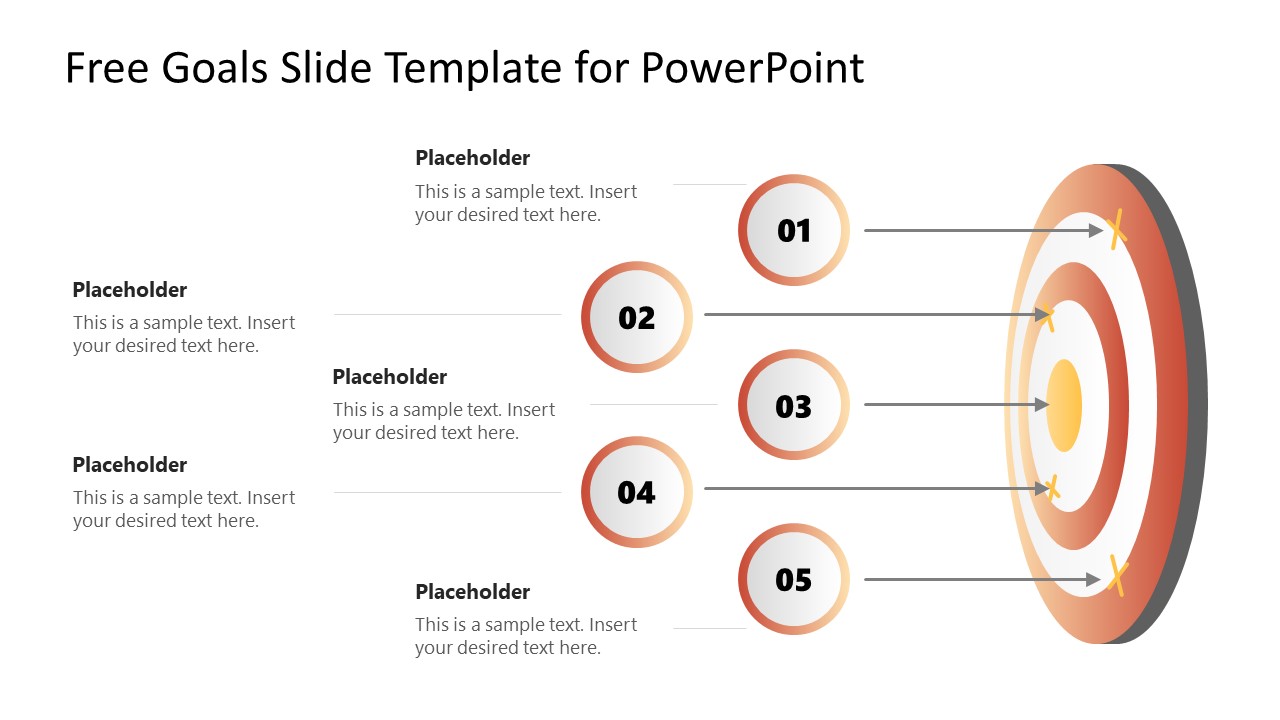 Goals Slide Template with Numbering