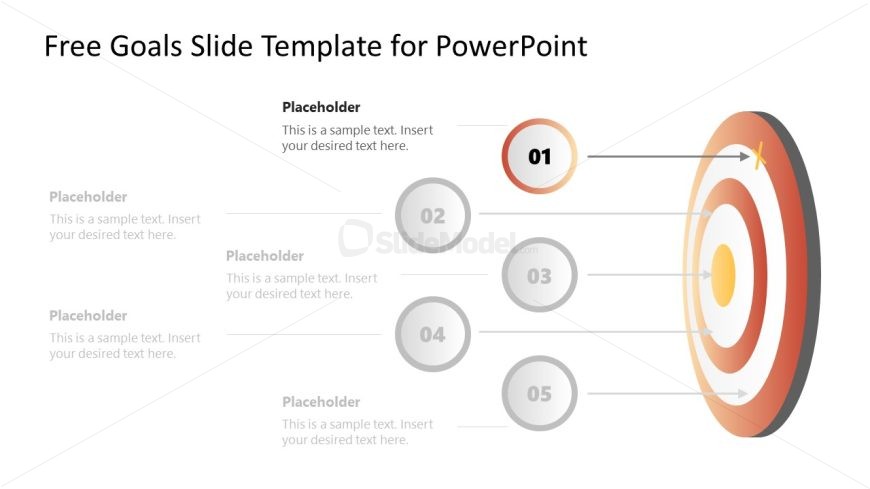 Free PPT Template with Goals Numbering and Target