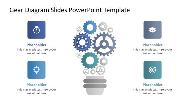 Customizable Slide Template with Gear Diagram