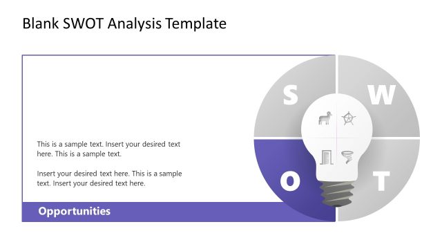 Editable Free Blank SWOT Analysis PowerPoint Slide
