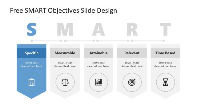 Editable SMART Objectives PPT Slide