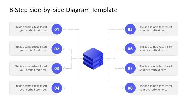 Editable 8 Step Process Diagram for Presentation