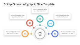 Free 5-Step Circular PowerPoint Template Slide
