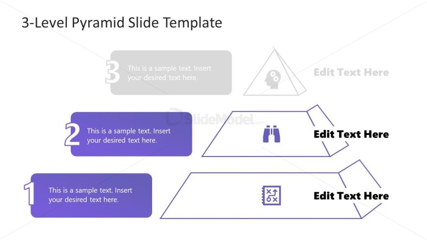 Free 3-Level Pyramid Diagram for Presentations