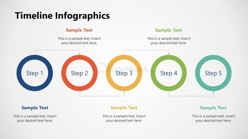 Infographics Timeline Slide for PowerPoint Template 