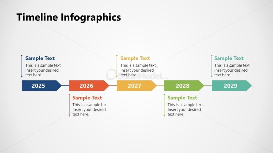 Free Infographics Timeline Diagram Slide 