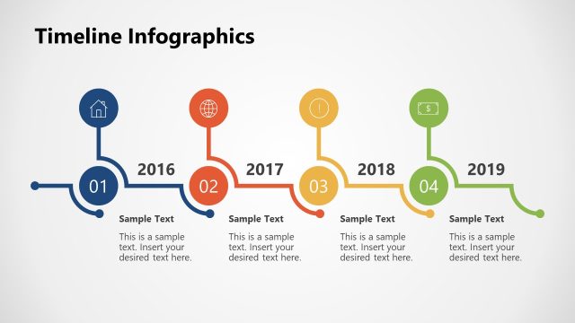 Circular Shapes Timeline Diagram Slide