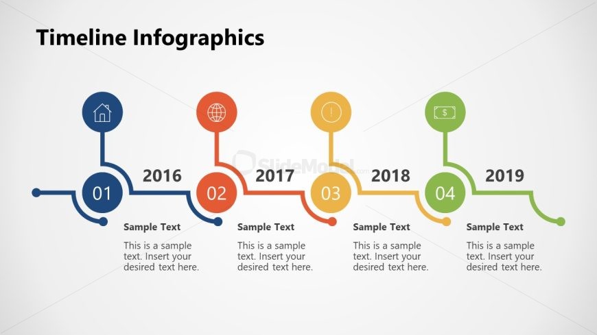 Editable Timeline Infographics Slide Template 