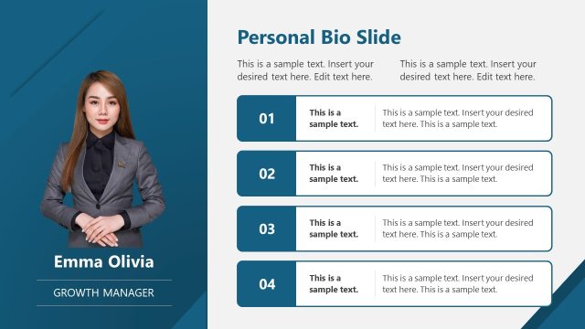 Free Personal Bio PPT Slide Template
