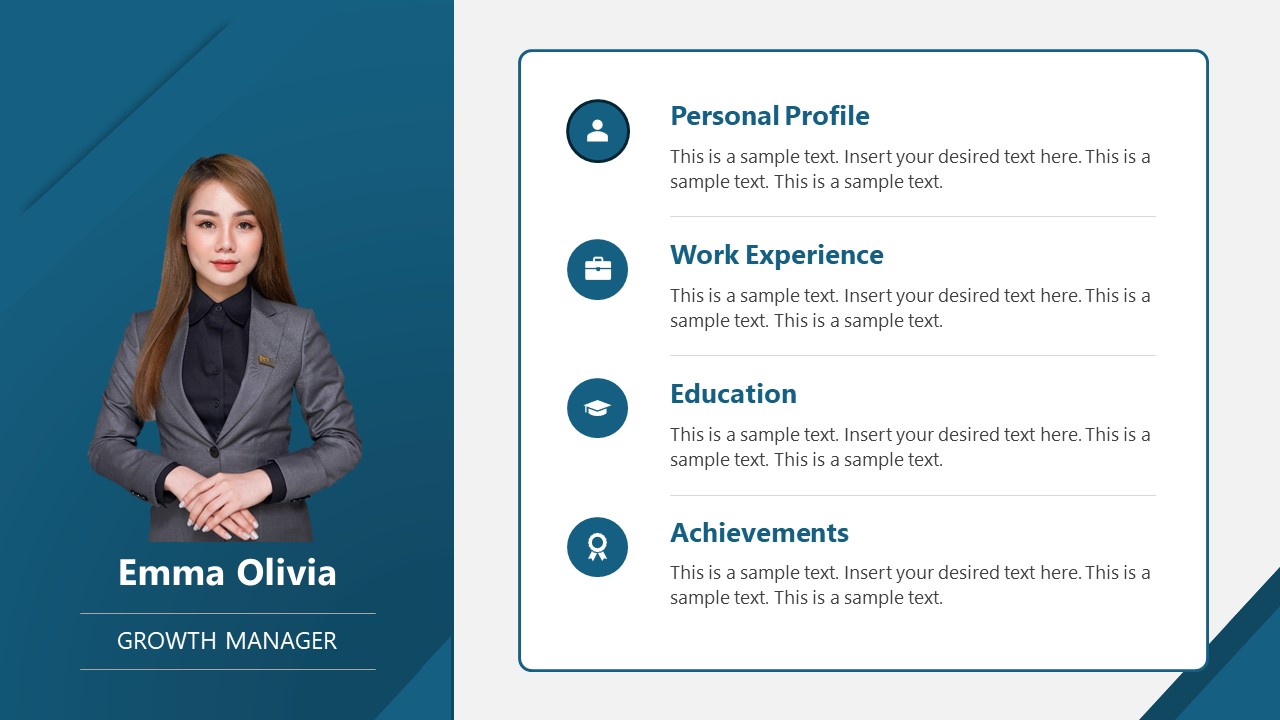 Free Personal Bio PowerPoint Template