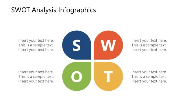 Four Baloon Infographics Slide for SWOT Presentation
