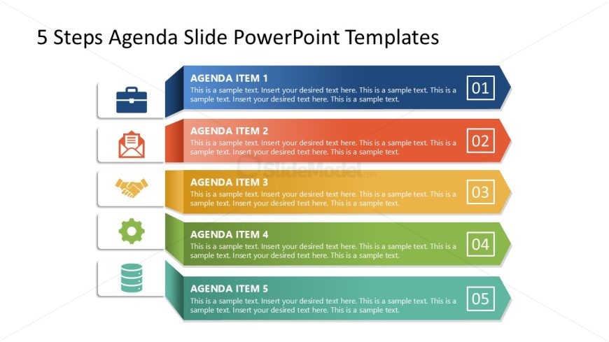 PPT Template Agenda Slide with Icons