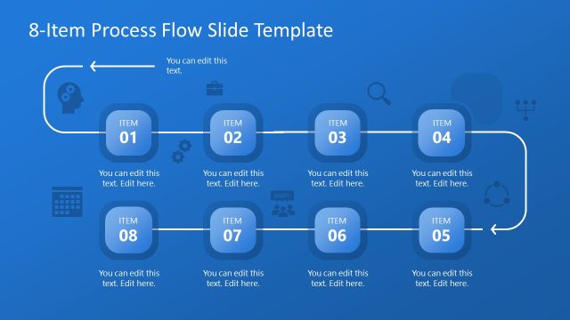 8-Item Process Flow Diagram PowerPoint Template