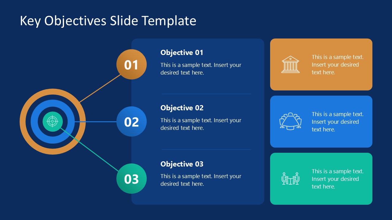 Free Key Objectives Slide Template for PowerPoint