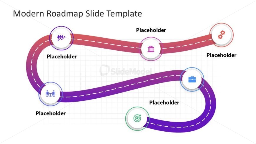 Free Modern Roadmap Slide Template for Presentation