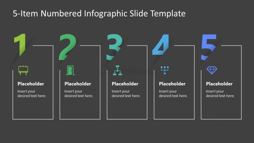 Free 5-Item Numbered Infographic Presentation Template