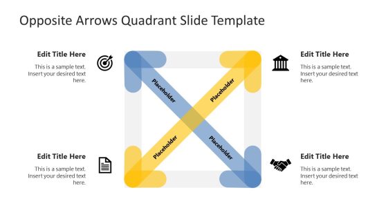 Free Opposite Arrows Quadrant PowerPoint Slide 