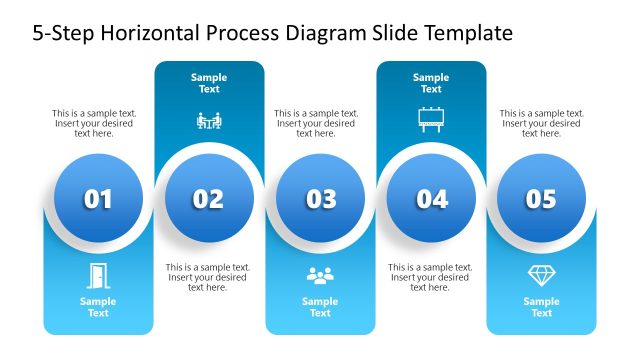 Title Slide – Free 5-Step Horizontal Process Diagram PPT Slide