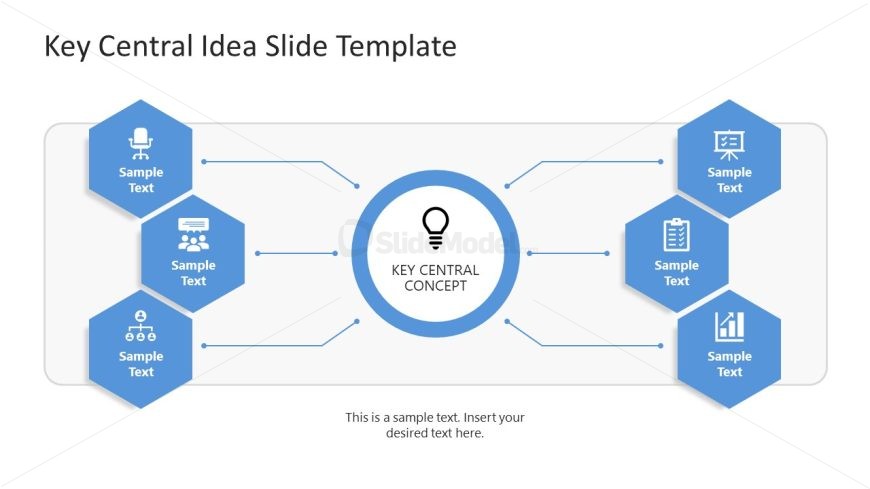 Editable Free Key Central Concept PowerPoint Template