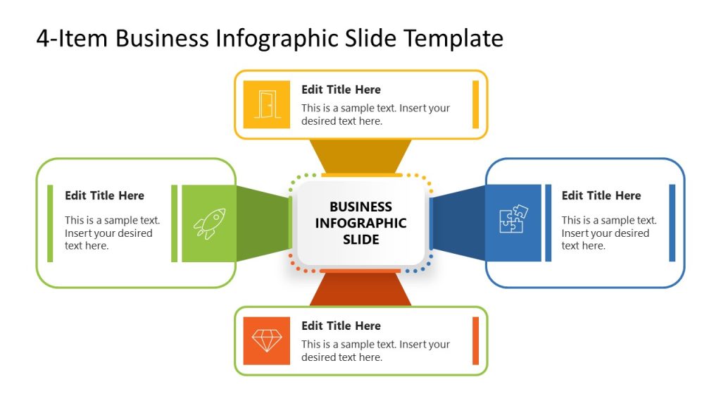 Free 4-Item Business Infographic Presentation Template - SlideModel