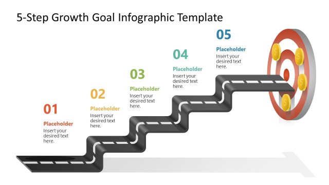 Free 5-Step Growth Goal Infographic Presentation Template