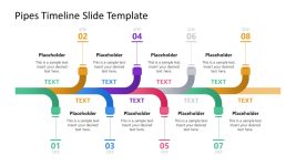 Free 8-Item Pipes Timeline Slide PPT Template