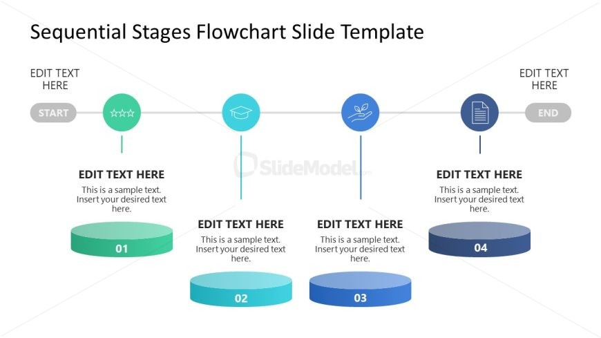 Editable Sequential Stages Process Diagram Template