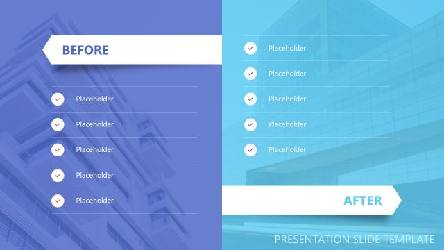Comparison List Before After Template for PowerPoint Free