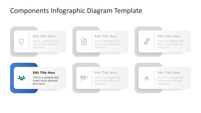 Free Components Infographic Template with Six Shapes