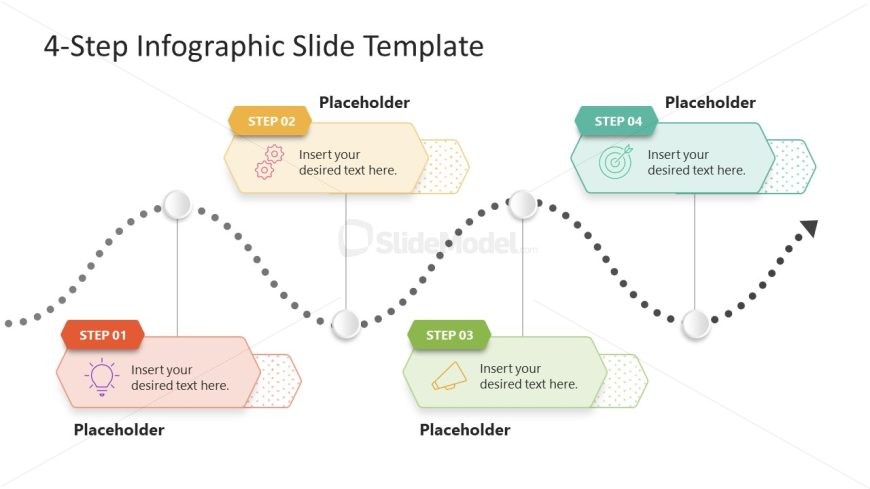 Free 4-Step Infographic Slide Template Layout
