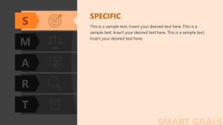 Slide with Spotlight Slide - Free SMART Goals Template
