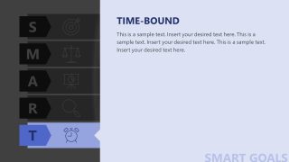 Time-Bound Goals Slide - SMART Goals PPT Template