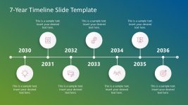 Free 7-Year Timeline Slide PPT Template