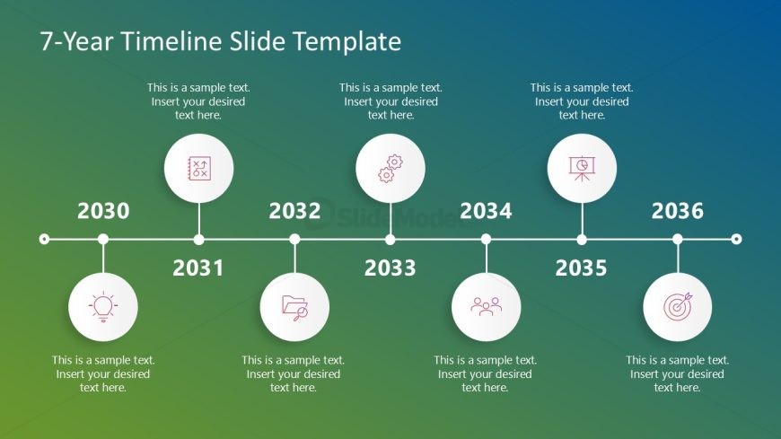 Free 7-Year Timeline PPT Slide Template