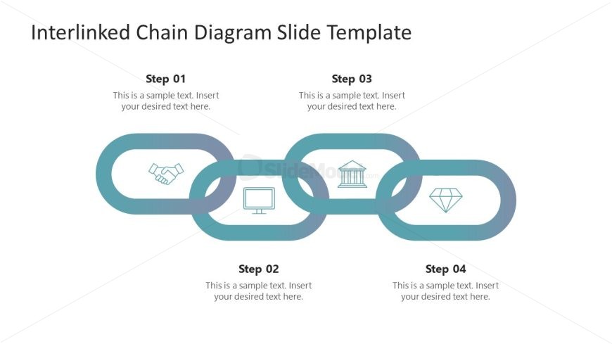 Editable Free Interlinked Chain Diagram PowerPoint Slide